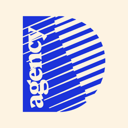 Agency logo, a stylized letter D with vertical text.